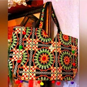 Colorful Patterned Tote Bag